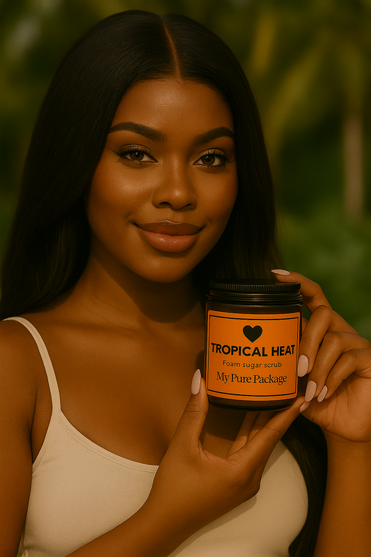Tropical Heat Whipped Sugar Scrub – Mango & Pineapple Glow Exfoliator for Radiant Skin