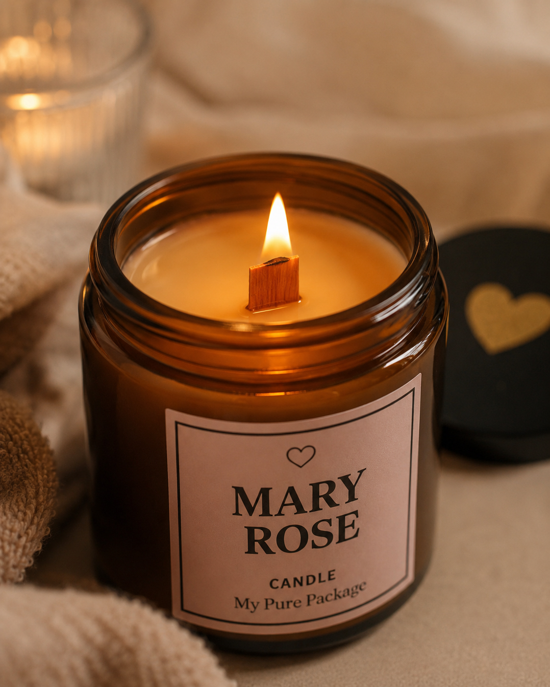 Mary Rose Candle – Grapefruit & Rosemary Soy Candle for Clarity & Energy Cleansing