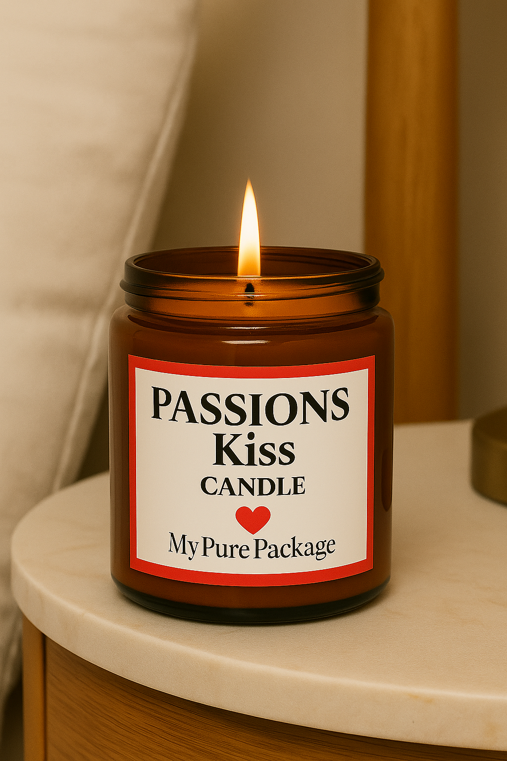Passion’s Kiss Lover’s Candle – Romantic Soy Candle for Self-Love & Sacred Connection