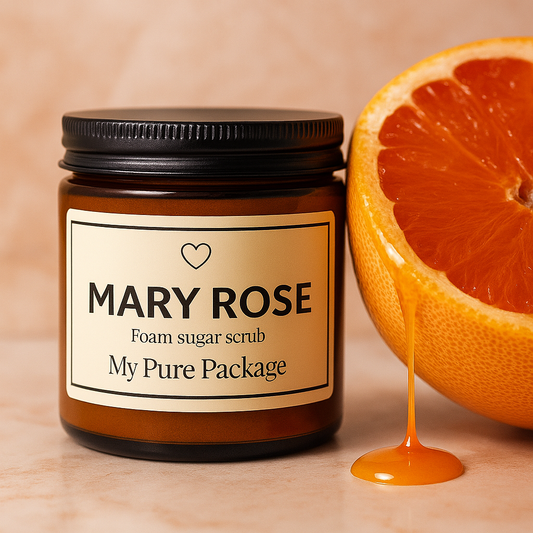 Mary Rose Sugar Scrub – Citrus Herbal Foaming Scrub for Clarity & Renewal