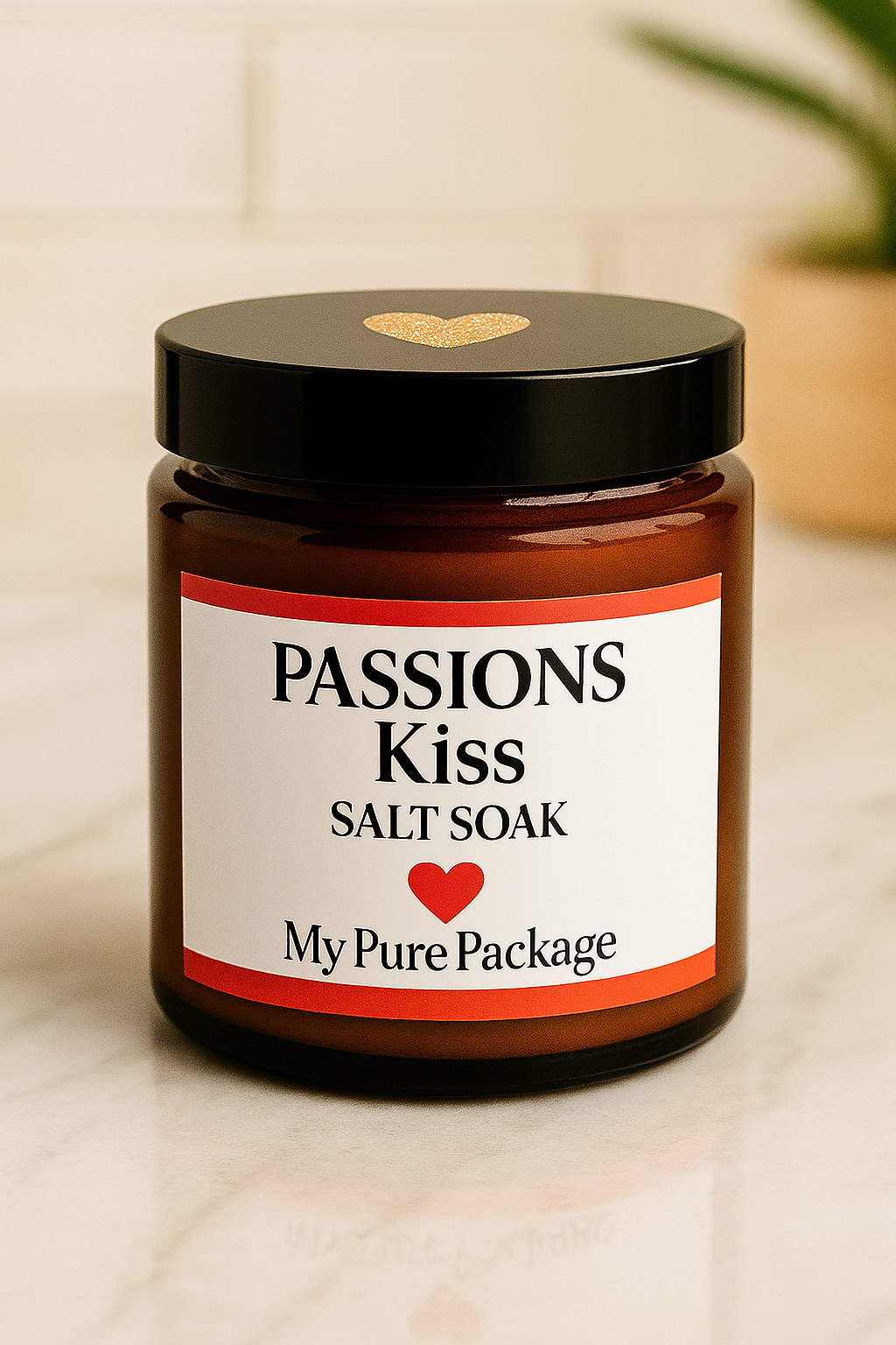 Passion’s Kiss Salt Soak – Romantic Self-Love Bath Ritual for Joy & Sweet Renewal