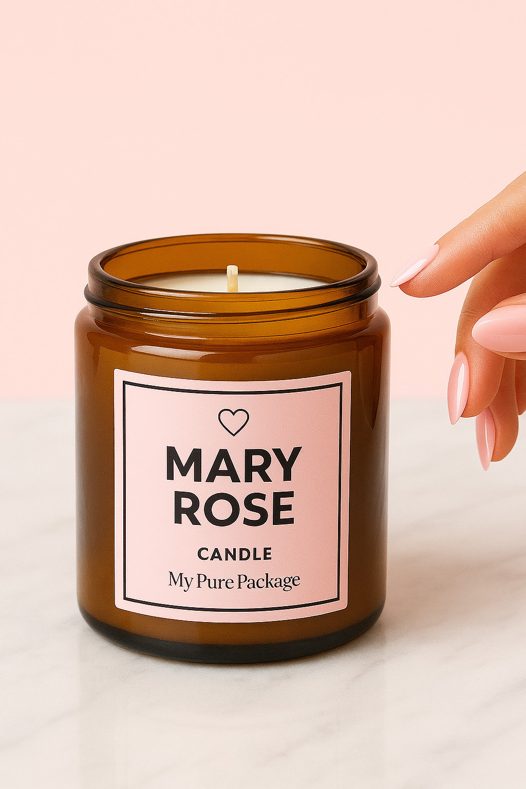 Mary Rose Candle – Grapefruit & Rosemary Soy Candle for Clarity & Energy Cleansing