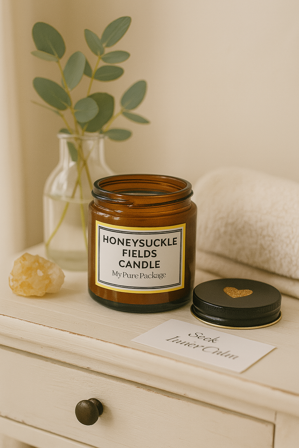 Honeysuckle Fields Candle – Refreshing Floral Citrus Soy Candle for Uplifting Rituals