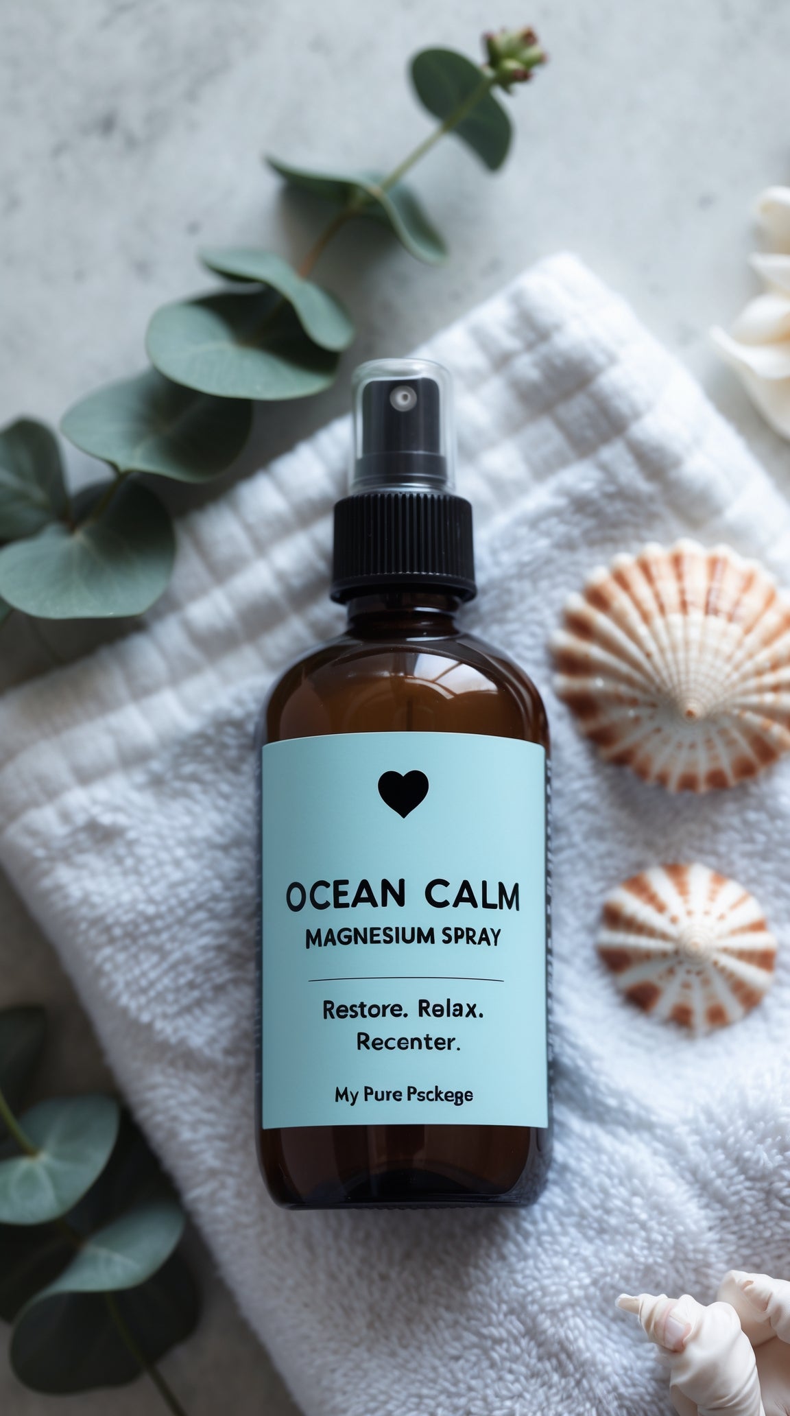 Ocean Calm Magnesium Spray – Natural Muscle Recovery & Stress Relief Mist