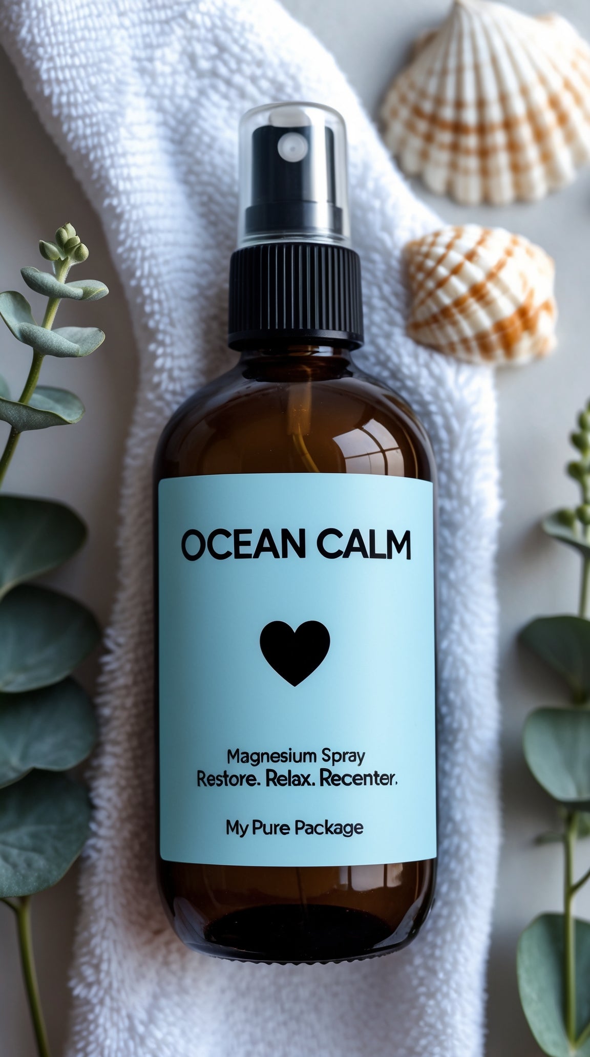 Ocean Calm Magnesium Spray – Natural Muscle Recovery & Stress Relief Mist