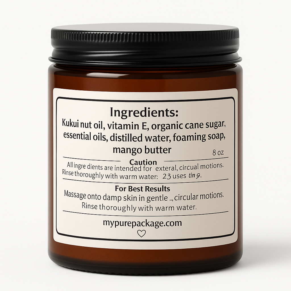 Mary Rose Sugar Scrub – Citrus Herbal Foaming Scrub for Clarity & Renewal