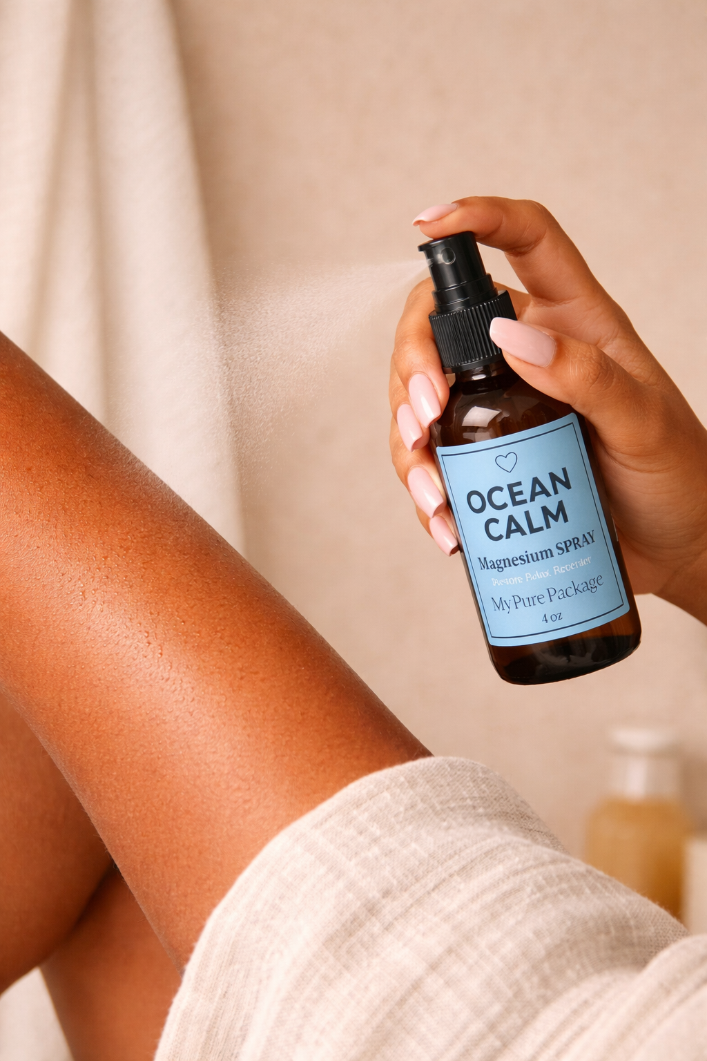✨ Ocean Calm Magnesium Spray – Topical Magnesium Mist for Muscle & Stress Relief