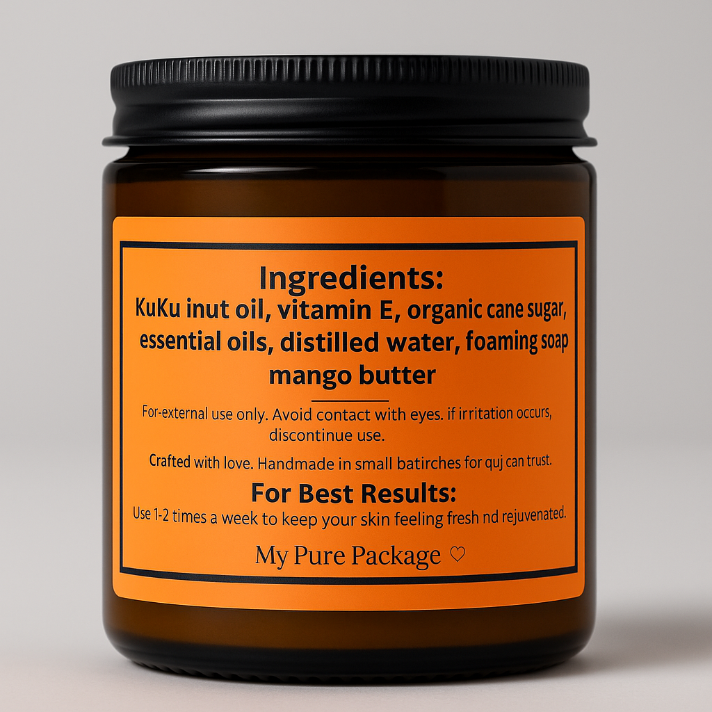 Tropical Heat Whipped Sugar Scrub – Mango & Pineapple Glow Exfoliator for Radiant Skin