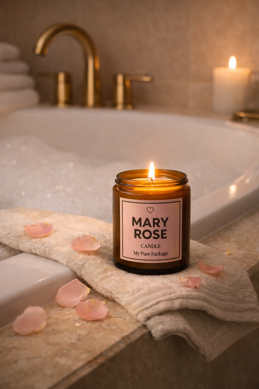 Mary Rose Candle – Grapefruit & Rosemary Soy Candle for Clarity & Energy Cleansing