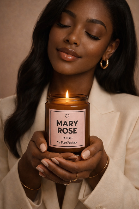 Mary Rose Candle – Grapefruit & Rosemary Soy Candle for Clarity & Energy Cleansing