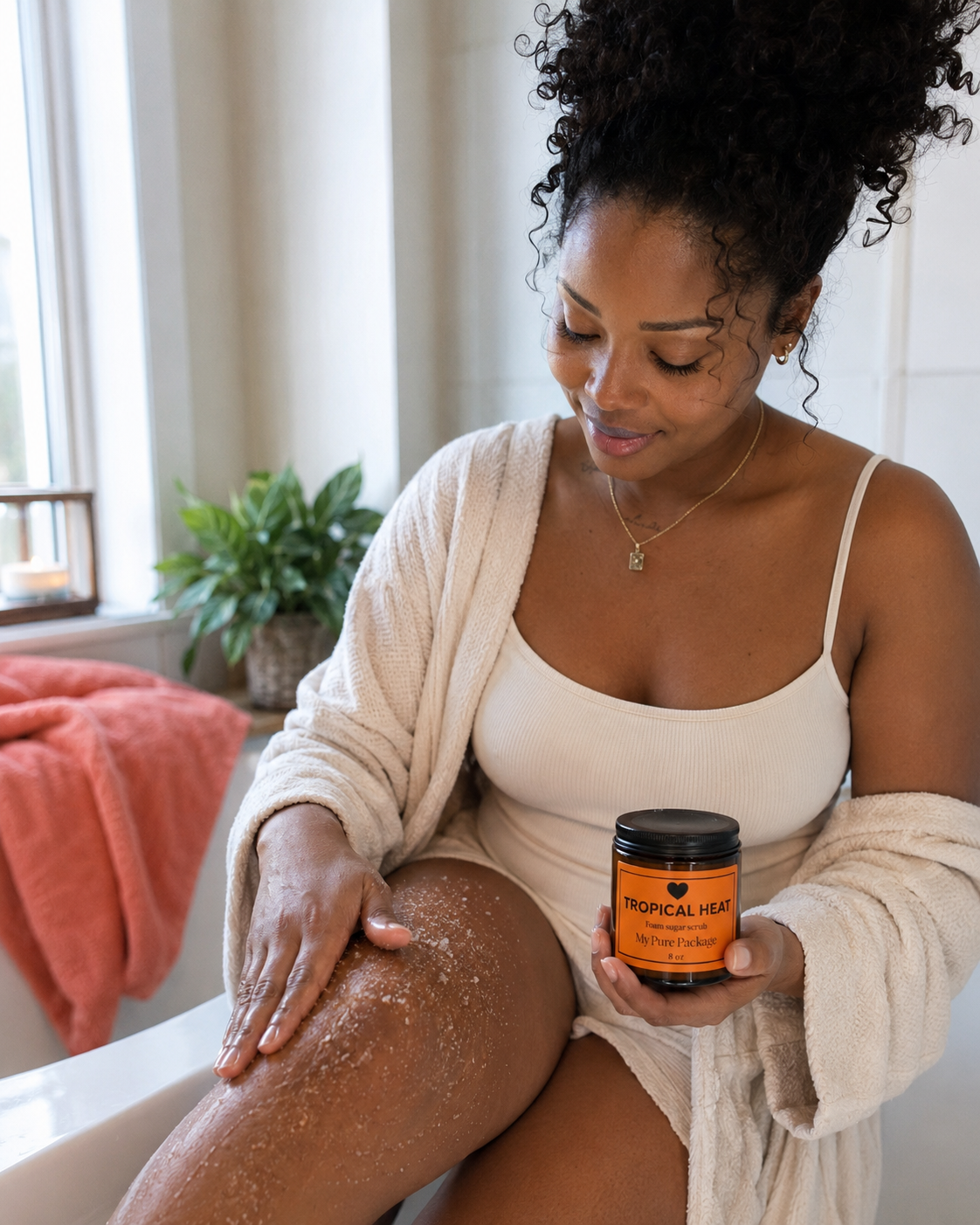 Tropical Heat Whipped Sugar Scrub – Mango Pineapple Body Scrub for Glowing Skin