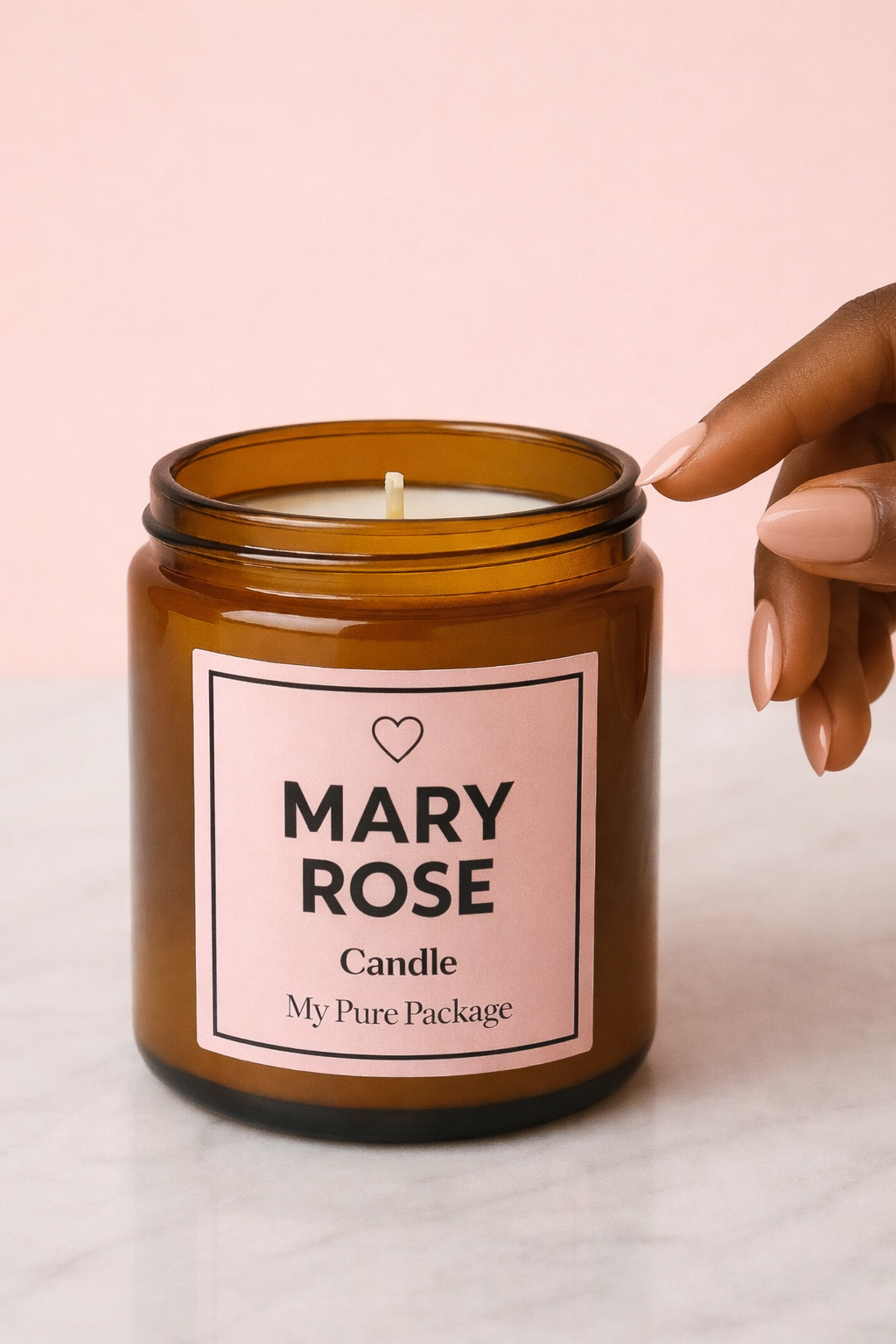 Mary Rose Candle – Grapefruit & Rosemary Soy Candle for Clarity & Energy Cleansing