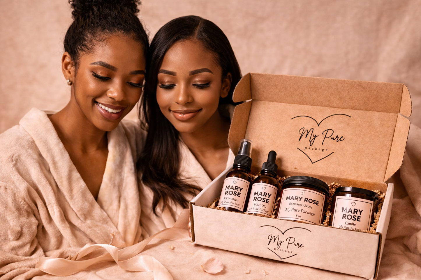 All-Natural Self-Care Gift Set – Sugar Scrub, Body Oil & Soy Candle Ritual Kit