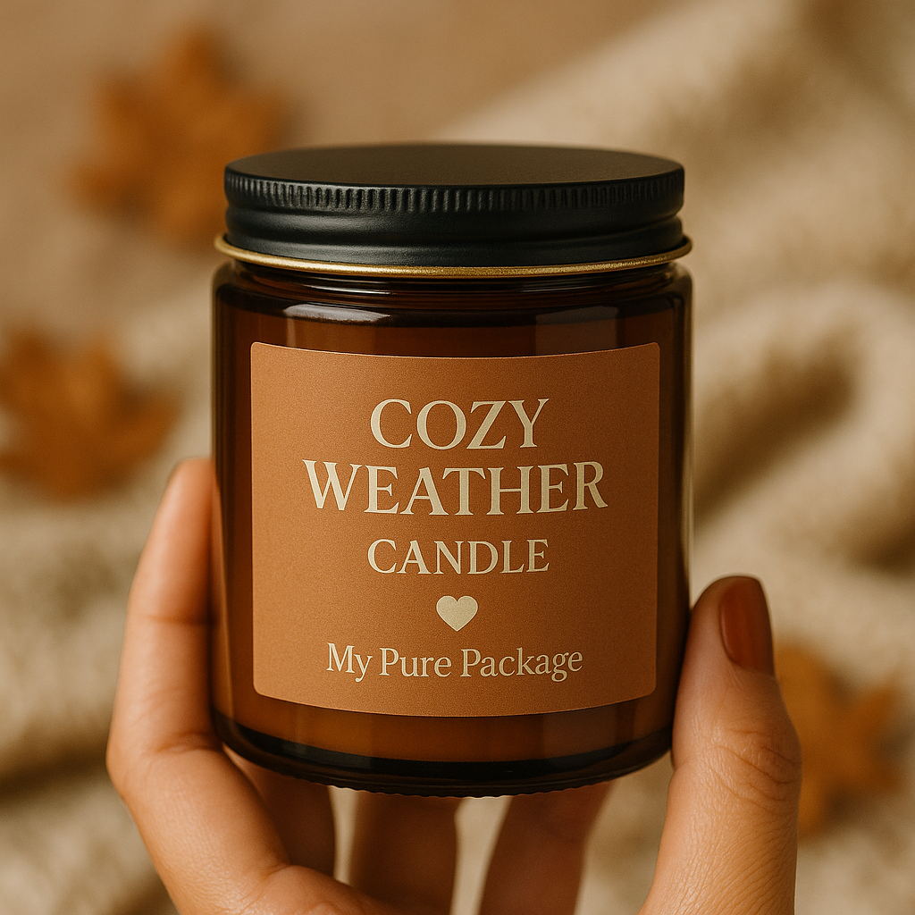 Cozy Weather Soy Candle – Fall Candle with Marshmallow, Cinnamon & Pumpkin