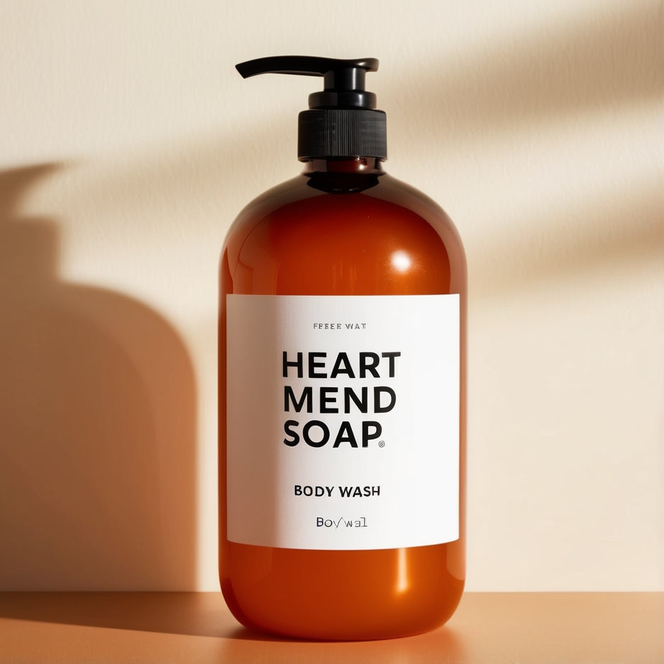 Close-up of the Heart Mend Self-Care Grief Box, showcasing its luxurious items like a rose-scented candle, nourishing sugar scrub, and calming herbal tea