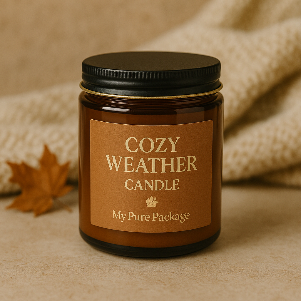 Cozy Weather Soy Candle – Fall Candle with Marshmallow, Cinnamon & Pumpkin