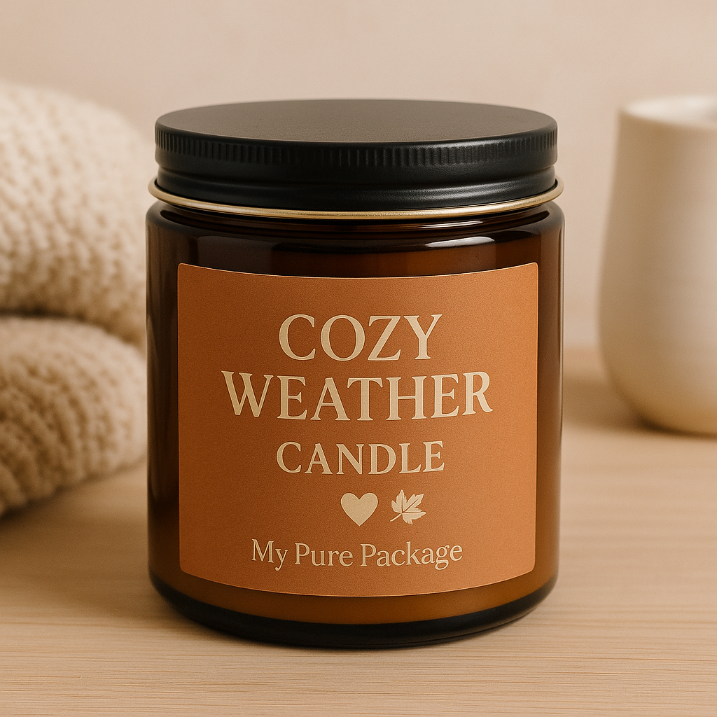 Cozy Weather Soy Candle – Fall Candle with Marshmallow, Cinnamon & Pumpkin