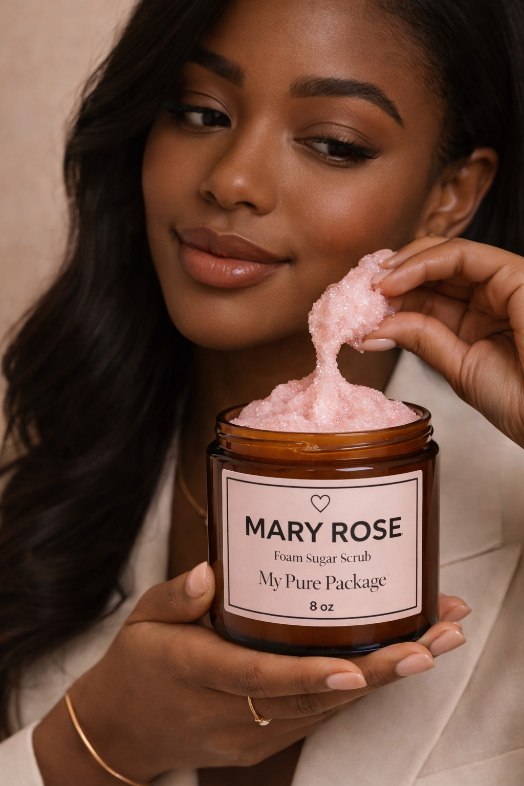 Mary Rose Sugar Scrub – Citrus Herbal Foaming Scrub for Clarity & Renewal