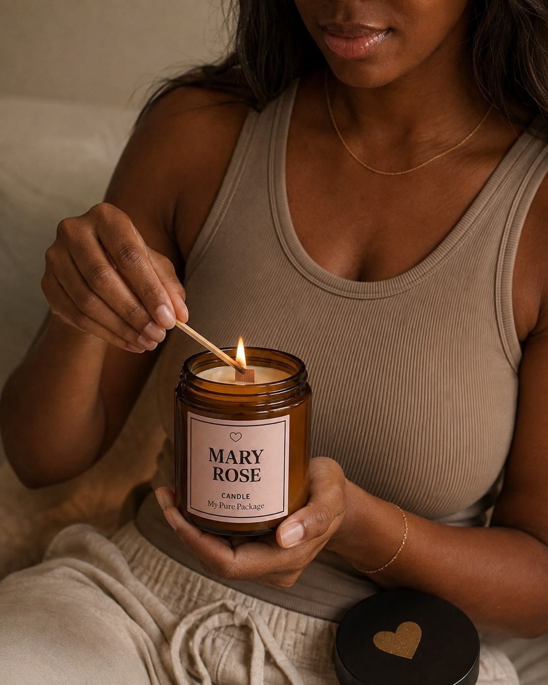 Mary Rose Candle – Grapefruit & Rosemary Soy Candle for Clarity & Energy Cleansing