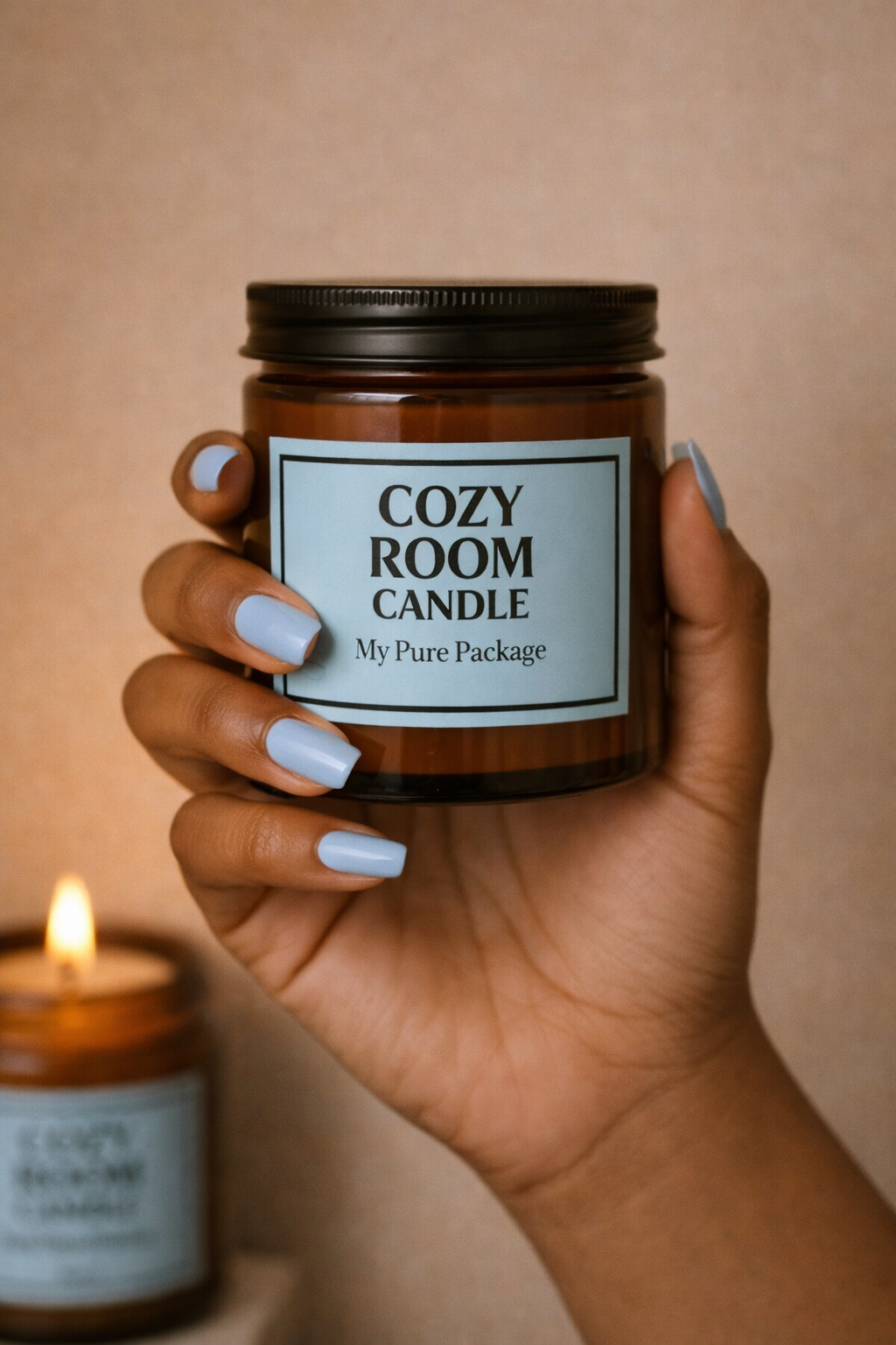 Cozy Room Candle – Fresh Linen Soy Candle for Calm & Comfort