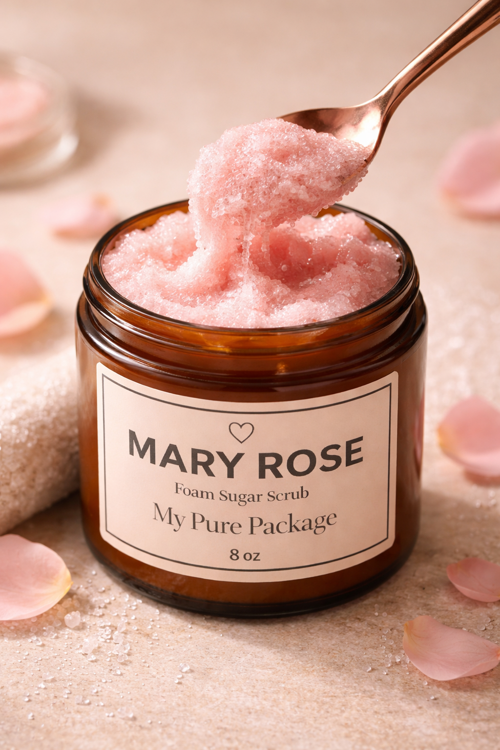 Mary Rose Sugar Scrub – Citrus Herbal Foaming Scrub for Clarity & Renewal