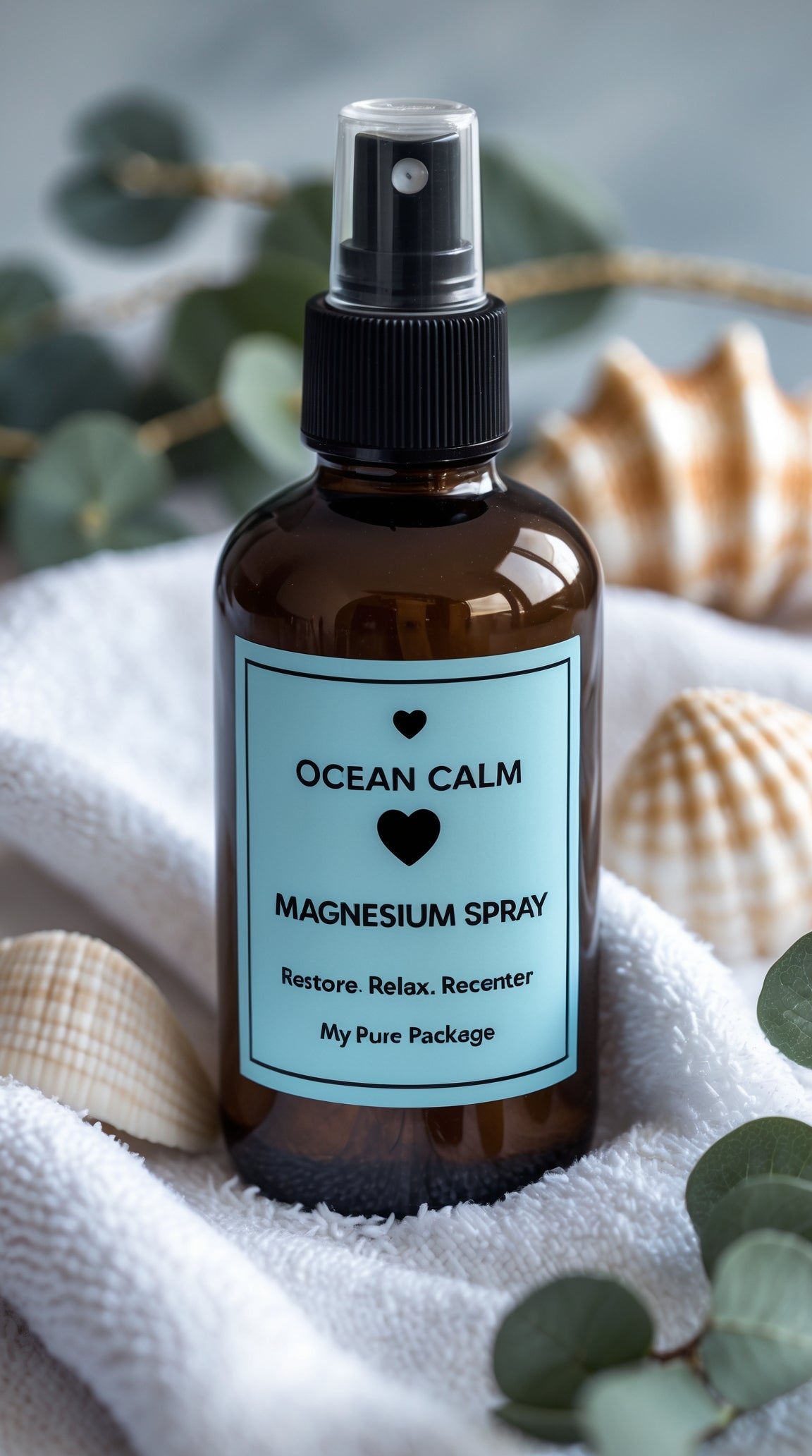 Ocean Calm Magnesium Spray – Natural Muscle Recovery & Stress Relief Mist