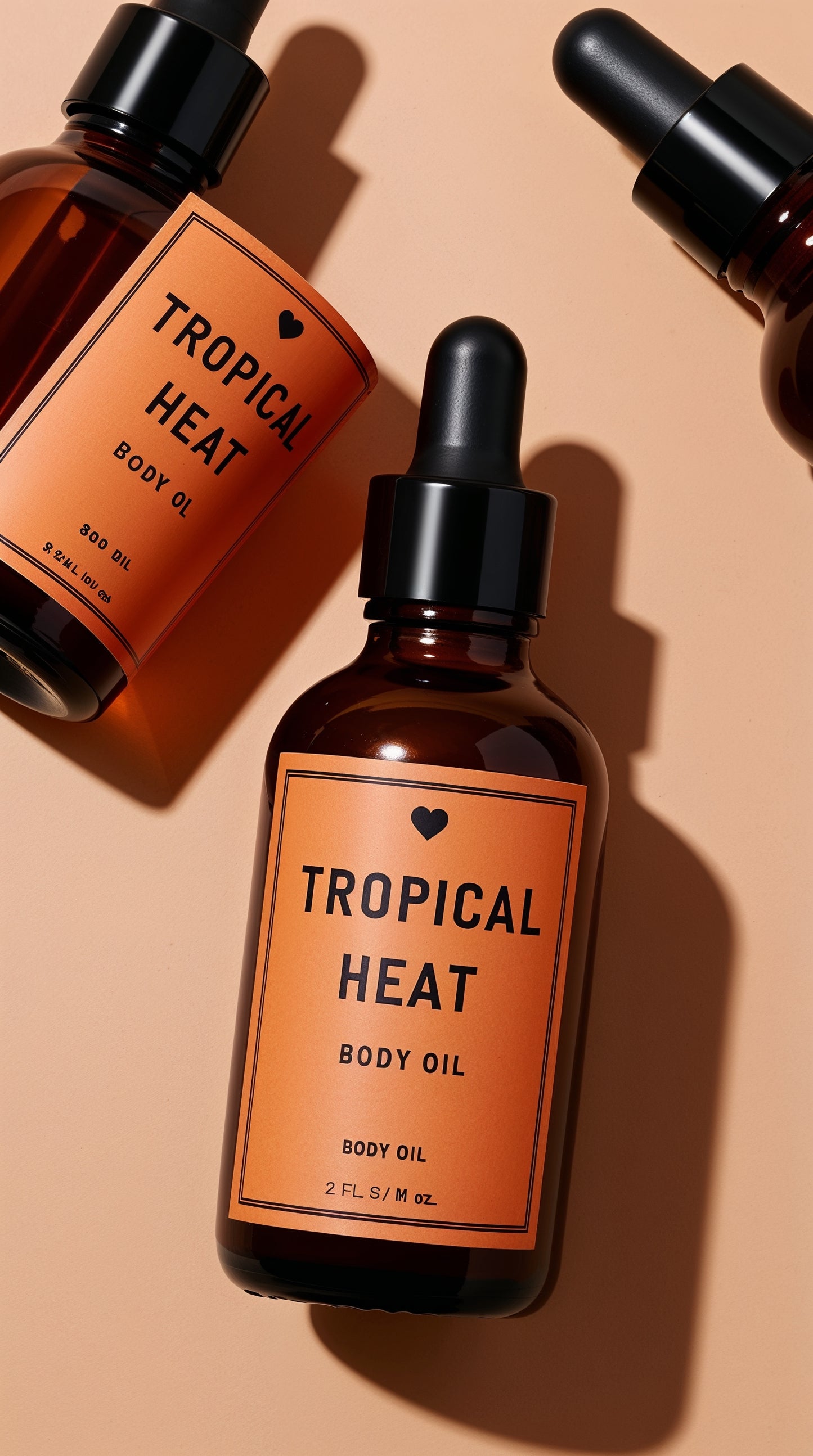 "Close-up of Tropic Heat hand-poured candle with a glowing flame, emitting a warm and inviting tropical scent in a serene setting."